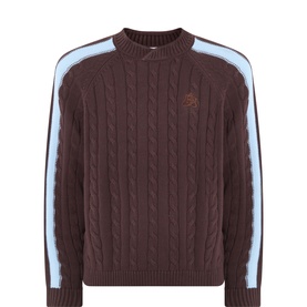 Overlap Cable Knit Sweater