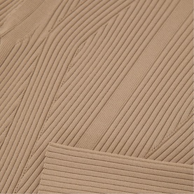 Reiss beige textured fabric close-up showing raised wood-grain stripe pattern detail