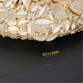 Extravagant Embellished Hard Case Clutch