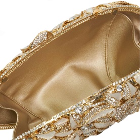 Extravagant Embellished Hard Case Clutch
