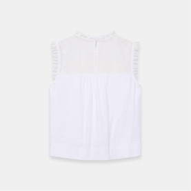 Lace Trim Woven Top