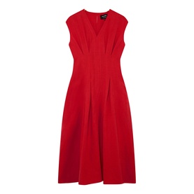 Panel Pleated Flared Dress