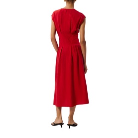 Panel Pleated Flared Dress