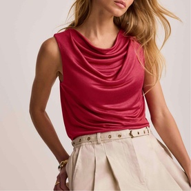 Draped Cowl Tank Top