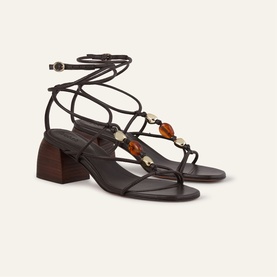Caya Leather Block Heels