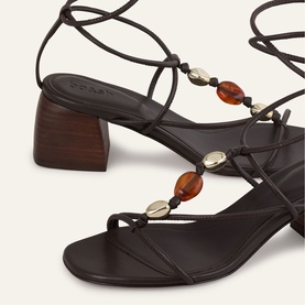 Caya Leather Block Heels