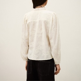 Petty Jacquard Ruffle Blouse