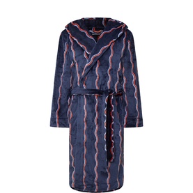 Ripple Striped Fleece Robe