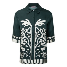 Emeraude Printed Silk Shirt