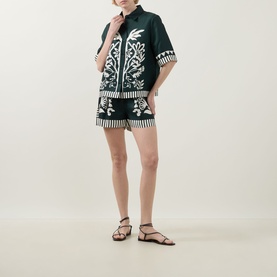 Emeraude Printed Silk Shirt