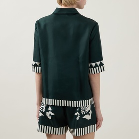 Emeraude Printed Silk Shirt