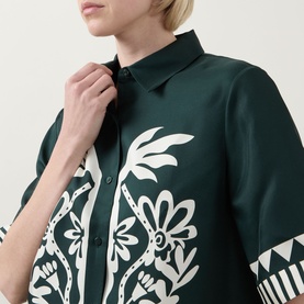 Emeraude Printed Silk Shirt