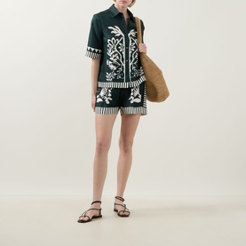 Emeraude Printed Silk Shirt