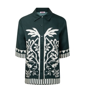 Emeraude Printed Silk Shirt