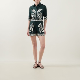 Arjun Printed Silk Shorts