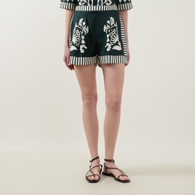 Arjun Printed Silk Shorts