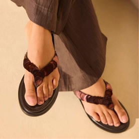 Freya Sequin Flat Sandals