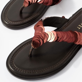 Freya Sequin Flat Sandals