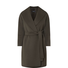 Messi Short Belted Wrap Coat