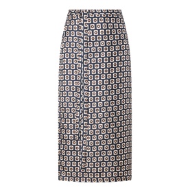 Geranio Printed Silk Wrap Skirt