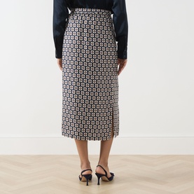 Geranio Printed Silk Wrap Skirt