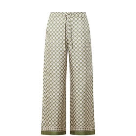 Dice Silk Straight Pyjama Trousers