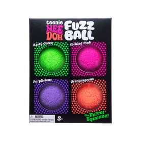 Teenie Fuzz Ball Assorted Four-Pack Sensory Toy