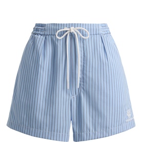 Wimbledon 2026 Logo Striped Pleated Shorts