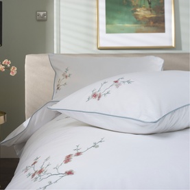 Cherry Blossom Duvet Set Teal