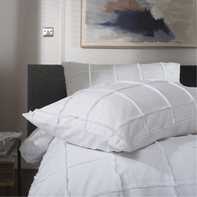 Square Up Duvet Set White
