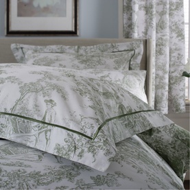 Toile De Jouy Duvet Cover Sage