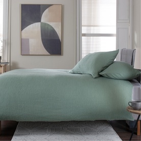 Tilly Texture Duvet Set Green