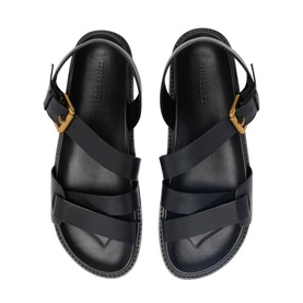 Asymmetric Buckle Flat Sandals