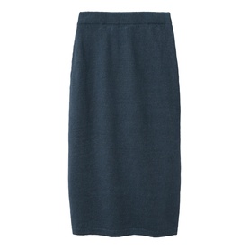 Linen Contrast Pocket Knitted Skirt