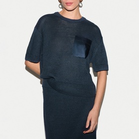 Silk Patch Pocket Top