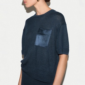 Silk Patch Pocket Top