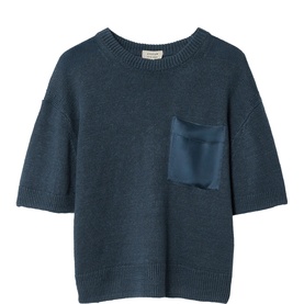 Silk Patch Pocket Top