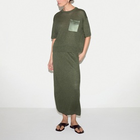Silk Patch Pocket Top