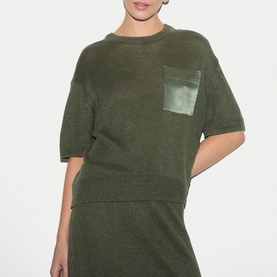 Silk Patch Pocket Top