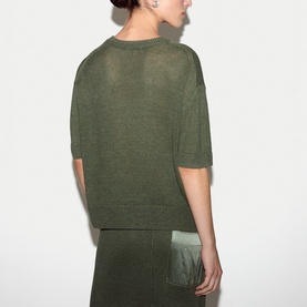 Silk Patch Pocket Top