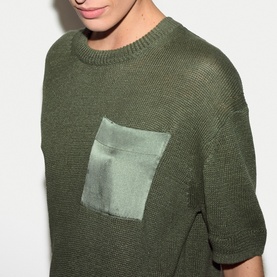 Silk Patch Pocket Top