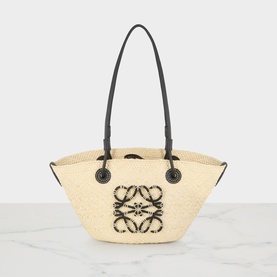 Anagram Woven Small Basket Bag