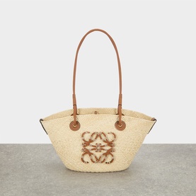 Anagram Woven Small Basket Bag