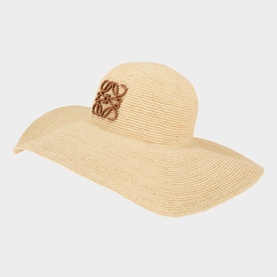 Anagram Logo Raffia Sun Hat