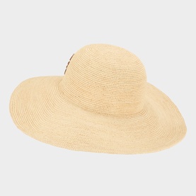 Anagram Logo Raffia Sun Hat