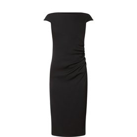 Austero Asymmetric Ruched Dress