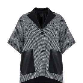 Ombra Pocket Check Cape Jacket