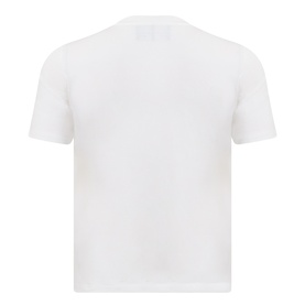 Persona Optical White cotton-elastane T-shirt, rear view showing clean crew neck and short sleeves