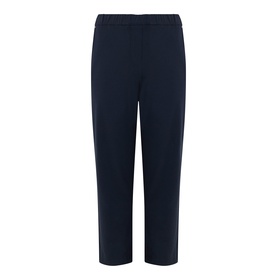 Persona Midnight Blue cotton-elastane trousers with elasticated waist and straight-leg cropped cut