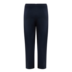 Persona Midnight Blue cotton trousers, elasticated waist, cropped straight-leg cut, rear view